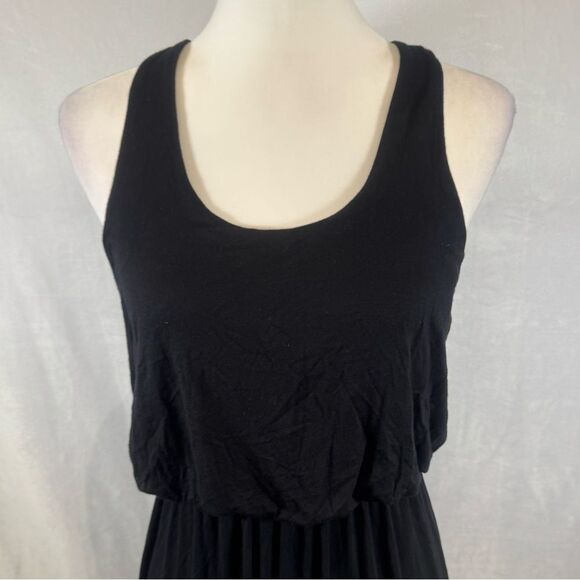 Lush black jersey knit maxi dress size medium - Picture 3 of 6